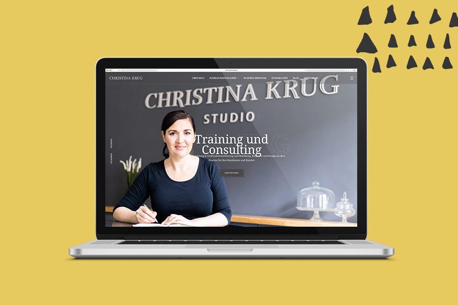 Christina Krug Website Übersicht