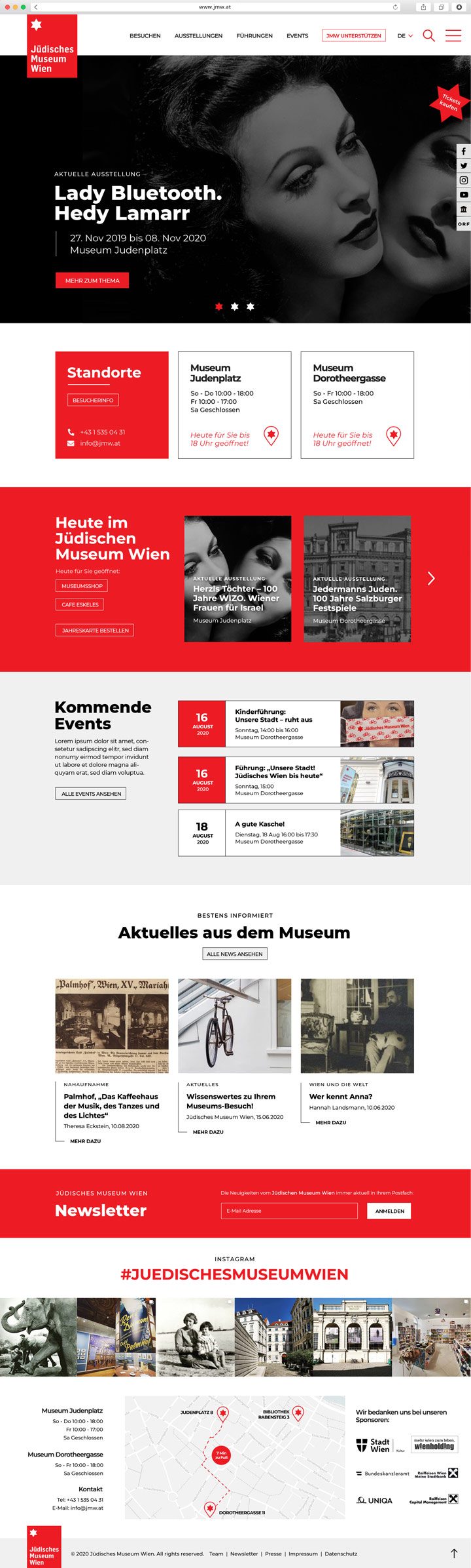 Screendesign Jüdisches Museum Wien